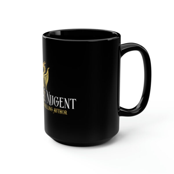 "Jason J. Nugent" Logo Black Mug, 15oz - Image 5