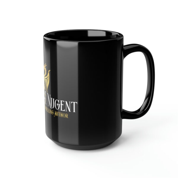 "Jason J. Nugent" Logo Black Mug, 15oz - Image 6